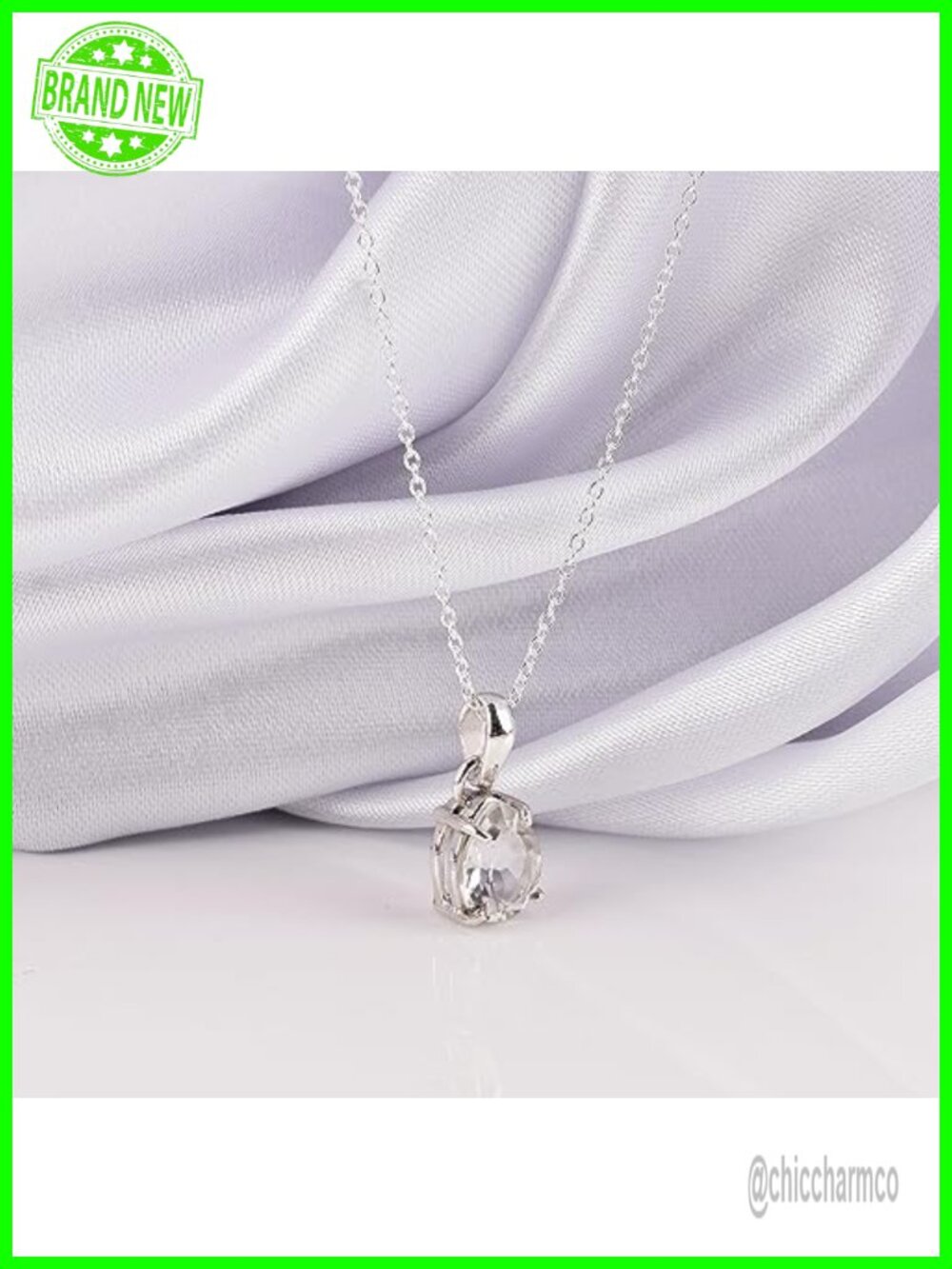 Hyalite Opal Pendant Necklace Sterling Silver Handmade Boho Natural Gemstone - Picture 2 of 6